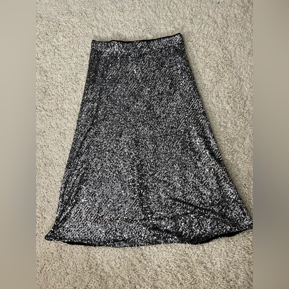 Women’s Medium Time To Shine Sequin Midi Skirt NWT - Picture 2 of 7